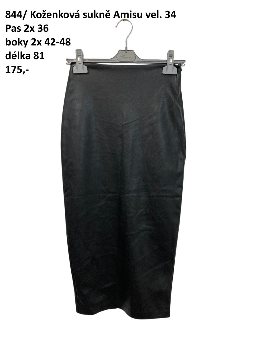 Koženková sukně Amisu vel. 34 |second hand|