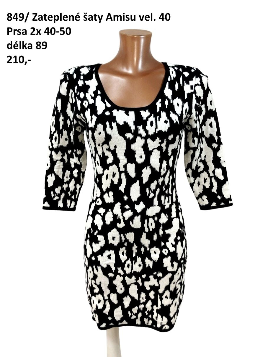 Teplé šaty Amisu vel. 40 |second hand|