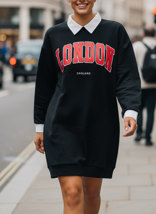 Mikinové šaty FB Sister vel. L |second hand|