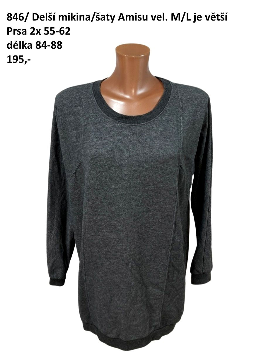 Dlouhá mikina Amisu vel. M/L |second hand|