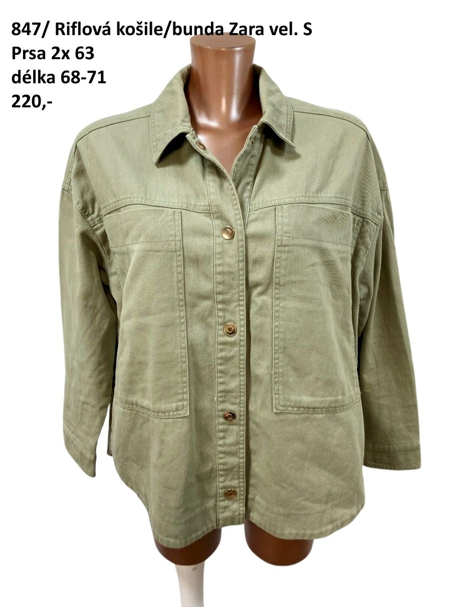 Riflová košile / bunda Zara vel. S |second hand|