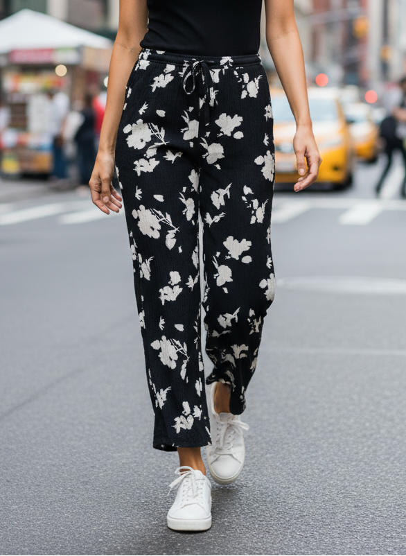 Lehké široké kalhoty C&A vel. 38 |second hand|