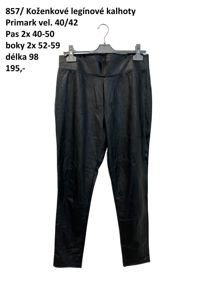 Koženkové legínové kalhoty Primark vel. 40/42