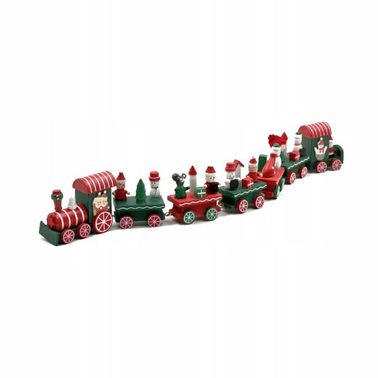 Dřevěná dekorace Vánoční vláček