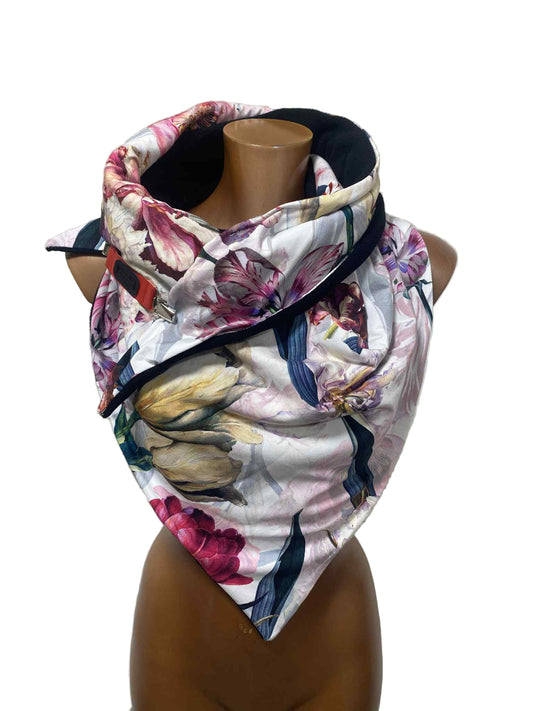 Handmade šátkošála - květinová