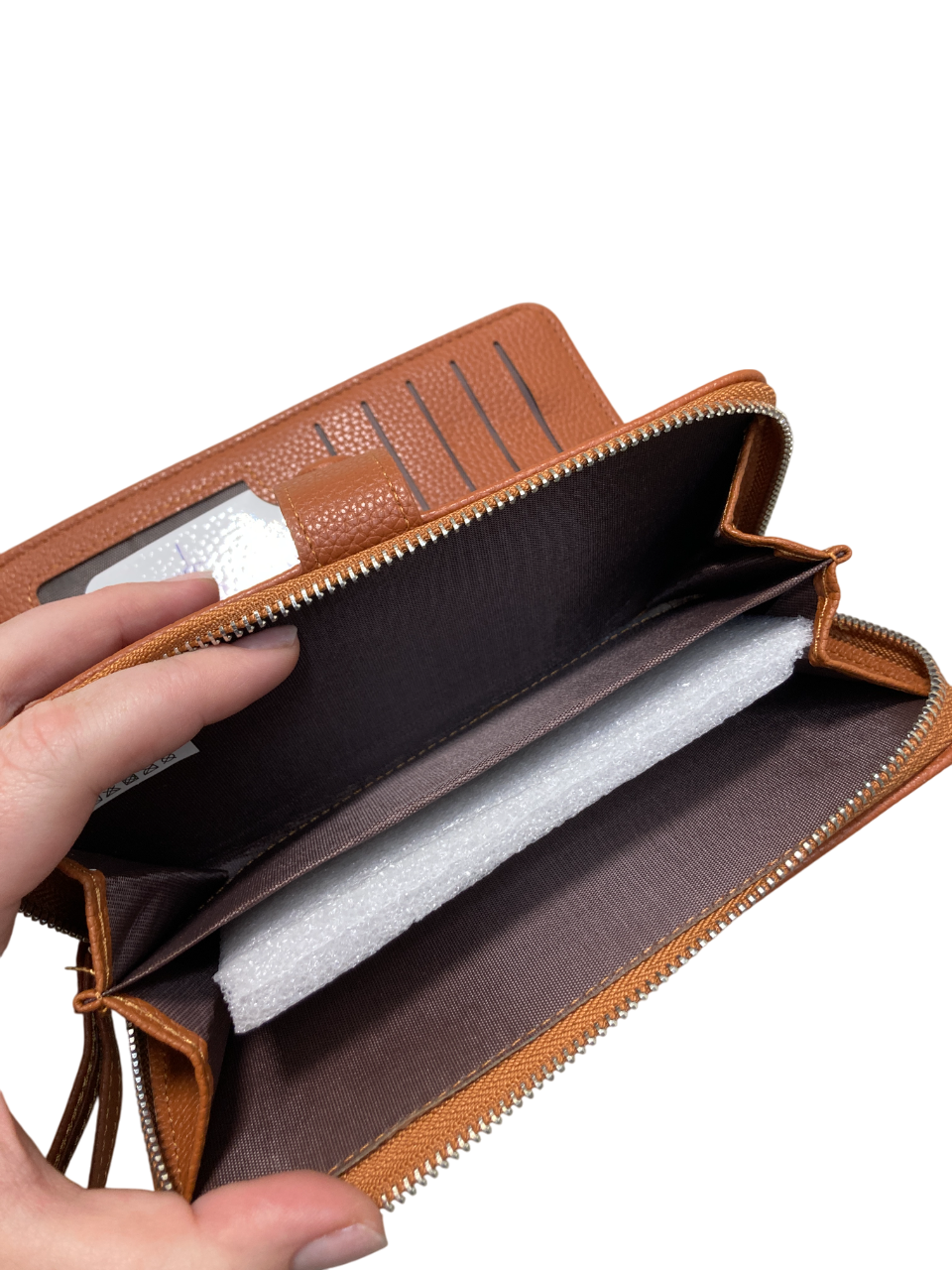 Dámská peněženka s organizérem - hnědá