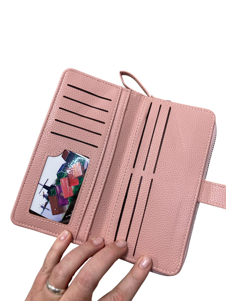 Dámská peněženka s organizérem - pudrová