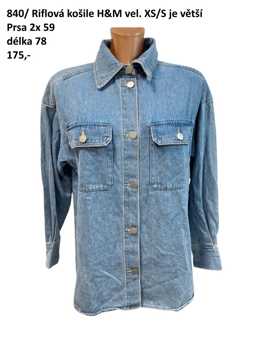Riflová košile H&M vel. XS