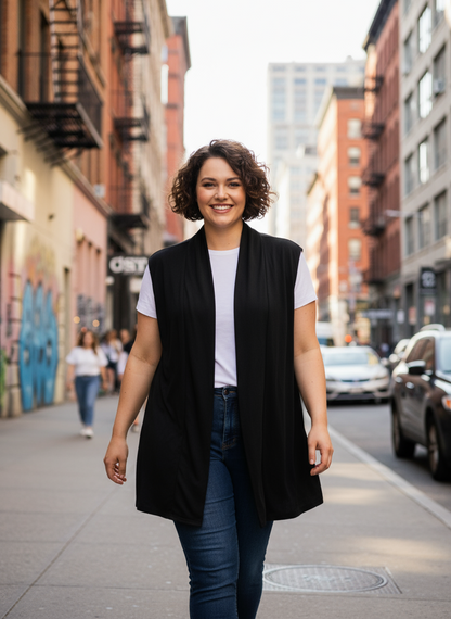 Kardigan bez rukávů vel. 2xl