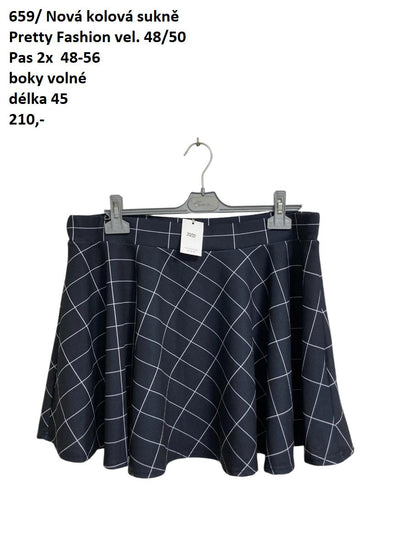 Nová kolová sukně Pretty Fashion vel. 48/50 |second hand|