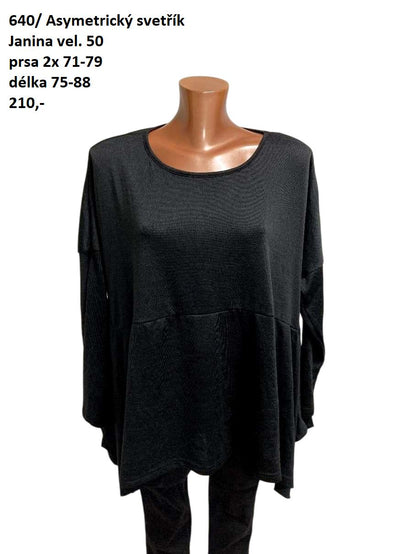Asymetrický svetřík Janina vel. 50 |second hand|