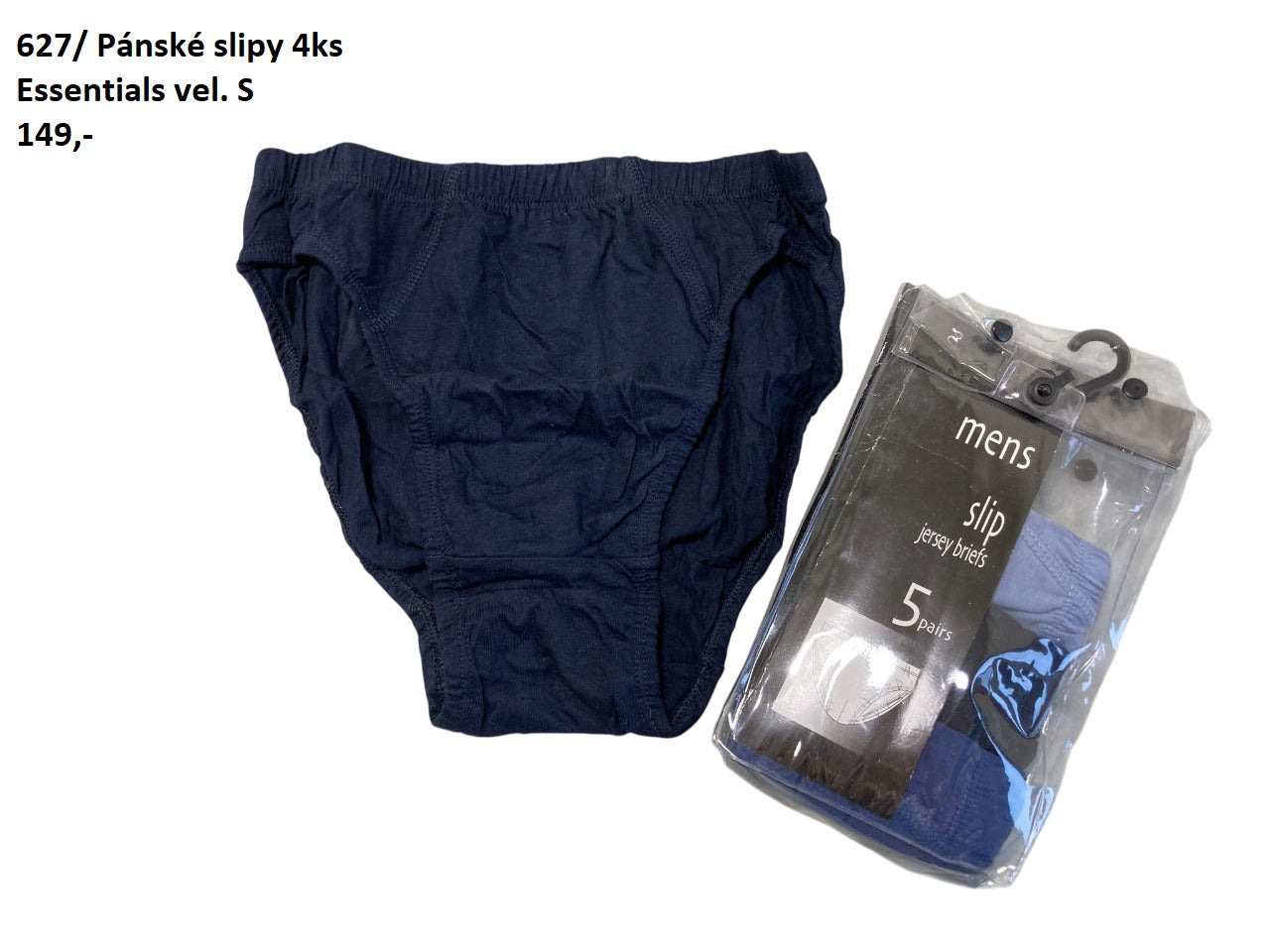 4ks Pánské slipy Essentials vel.  S |second hand|