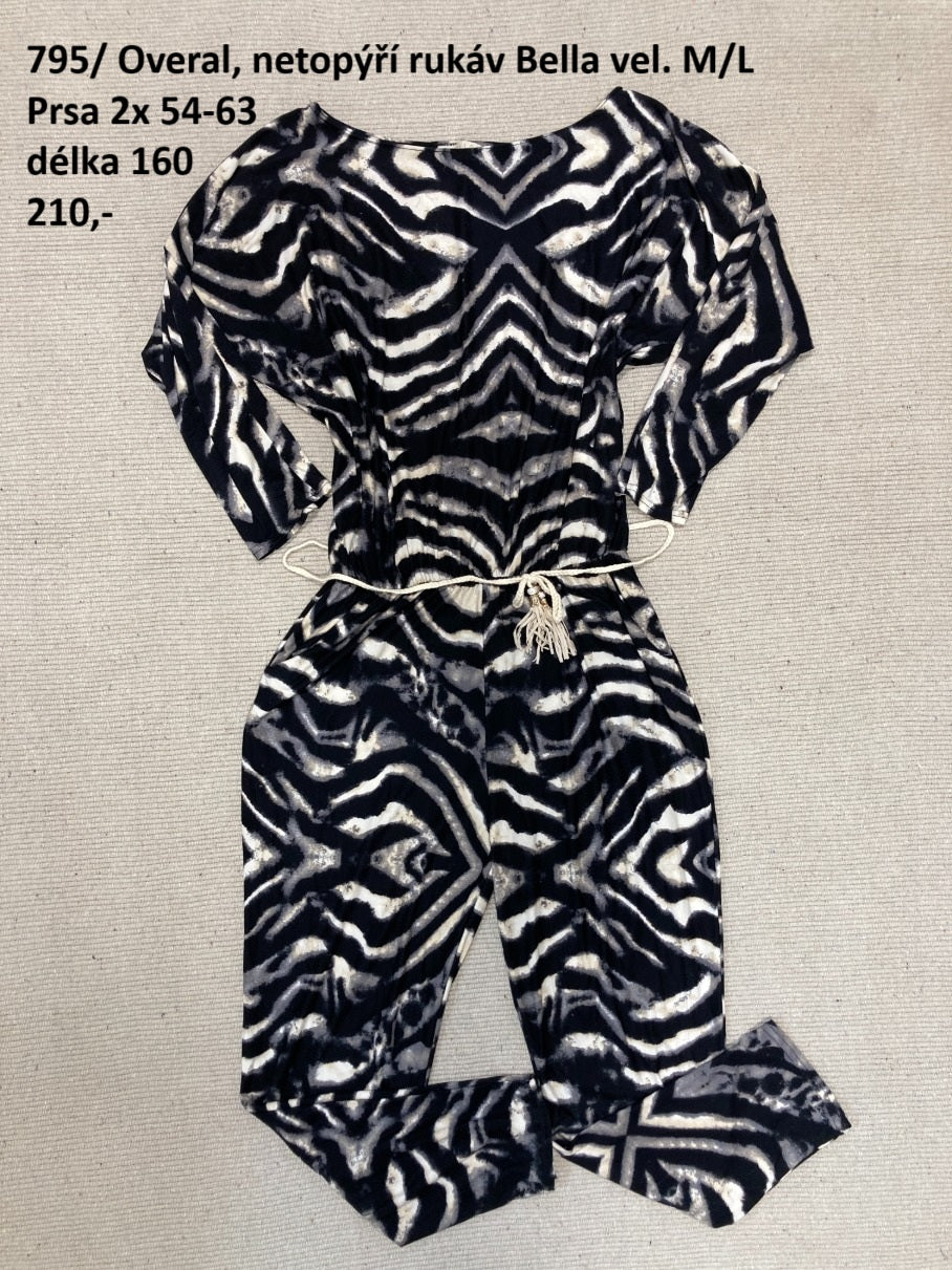 Overal Bella - netopýří rukáv vel. M/L |second hand|