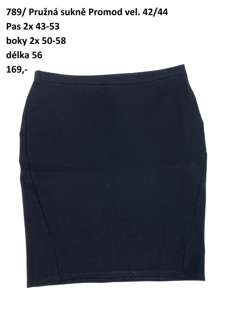 Pružná černá sukně Promod vel. 42/44 |second hand|
