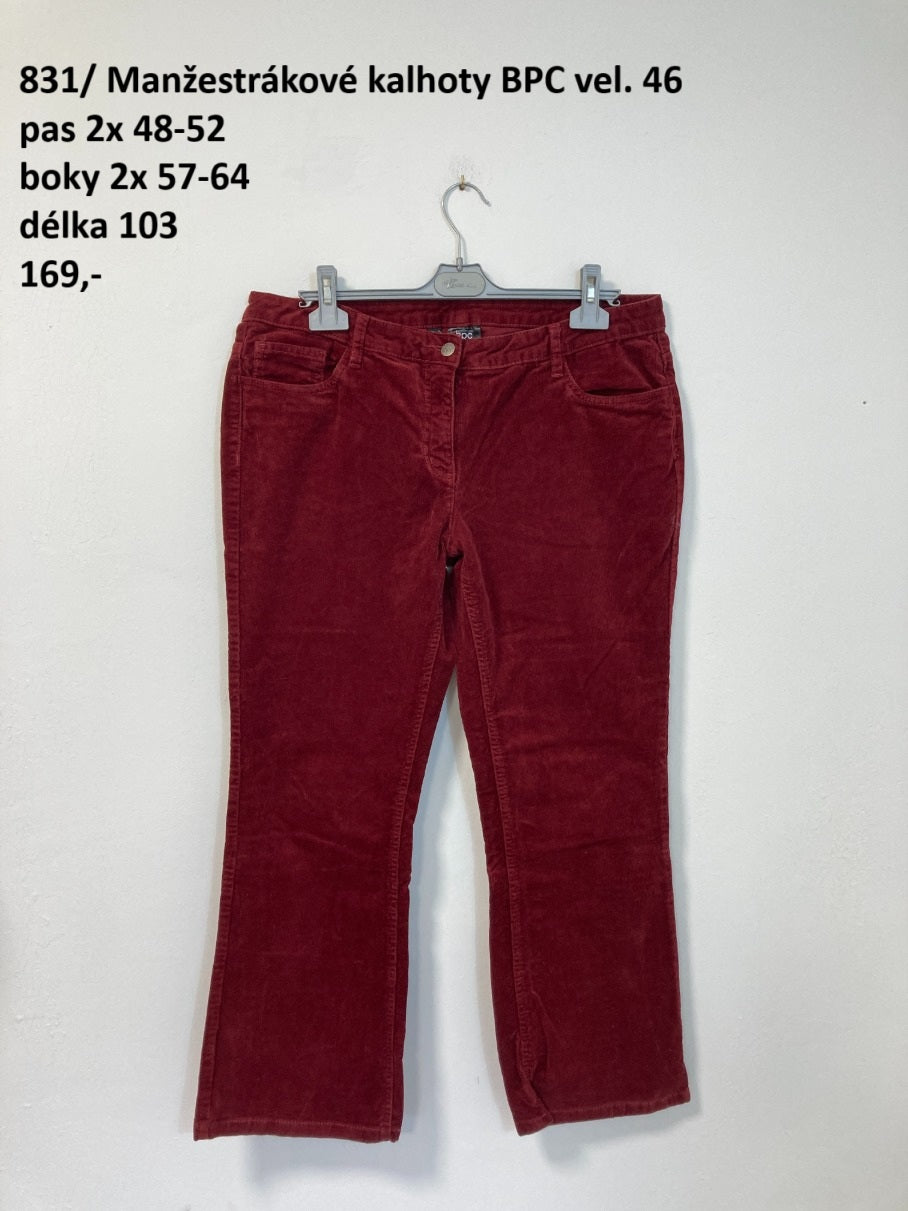 Manžestrákové kalhoty BPC vel. 46 (second hand)
