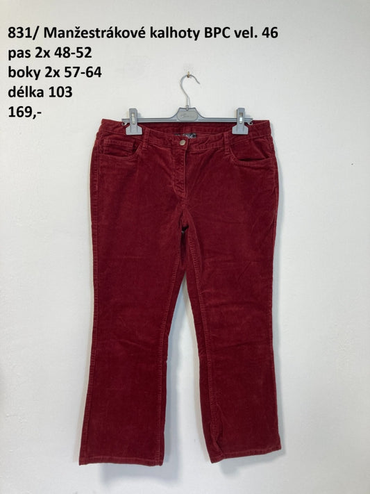 Manžestrákové kalhoty BPC vel. 46 (second hand)