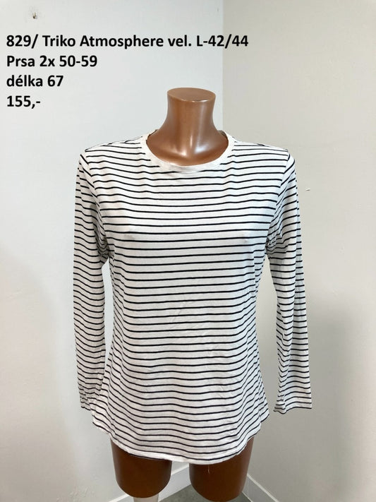 Dámské tričko Atmosphere s pruhy vel. L-42/44 |second hand|