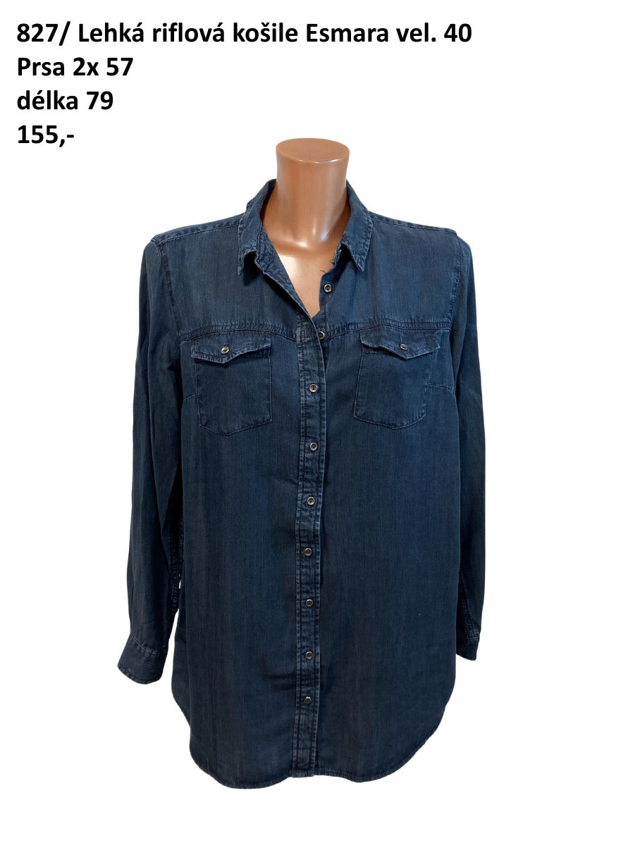 Riflová košile Esmara vel. 40 |second hand|