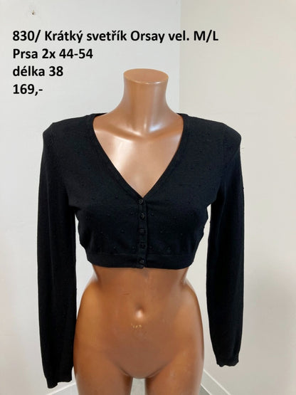 Krátký svetřík Orsay vel. M/L (second hand)