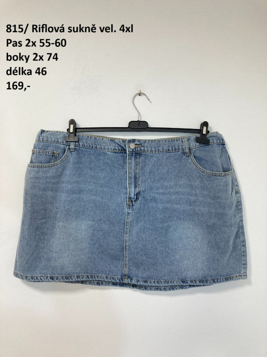 Riflová sukně vel. 4xl |second hand|
