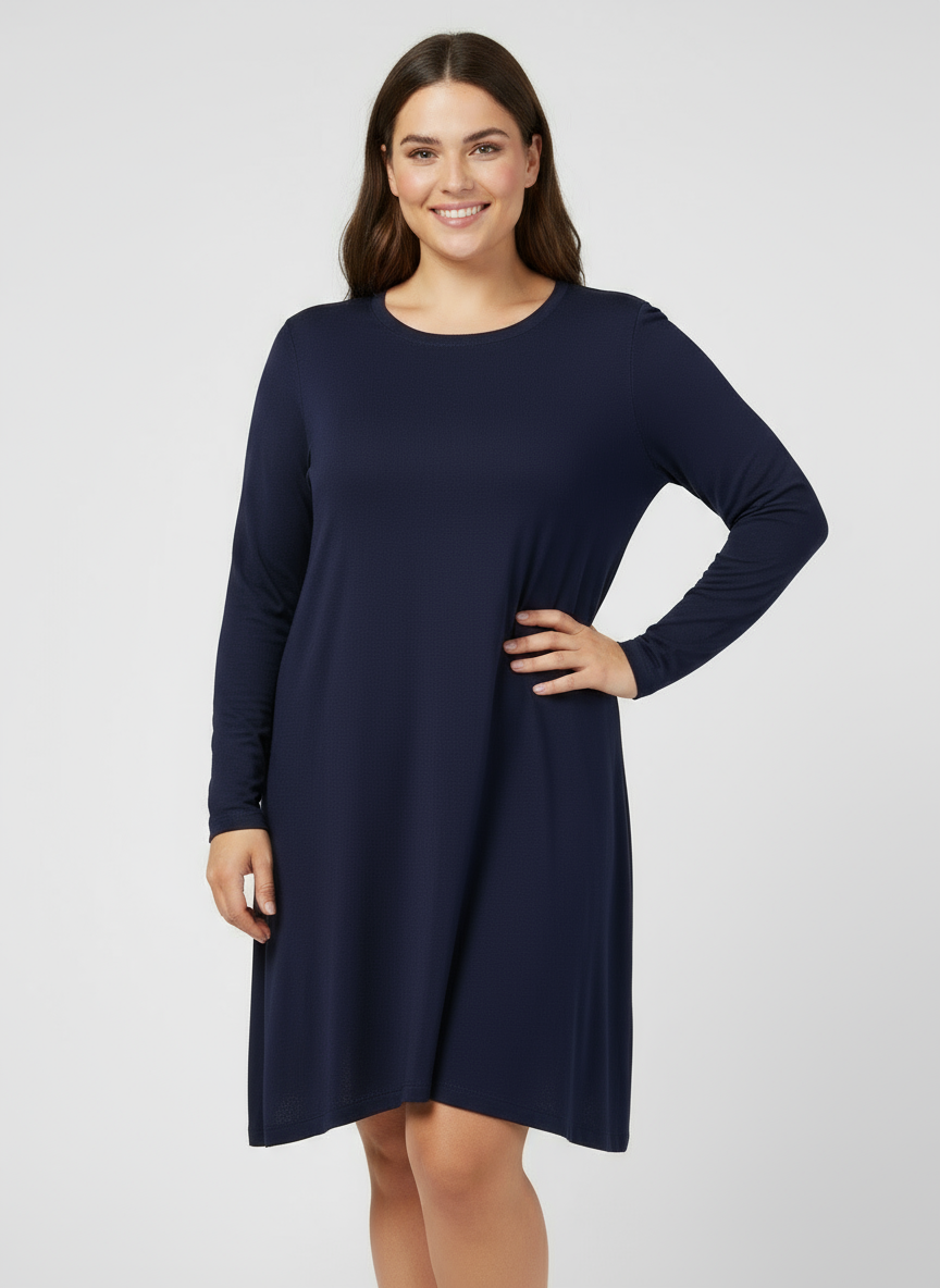 Modré úpletové šaty Benetton vel. 40/42 |second hand|