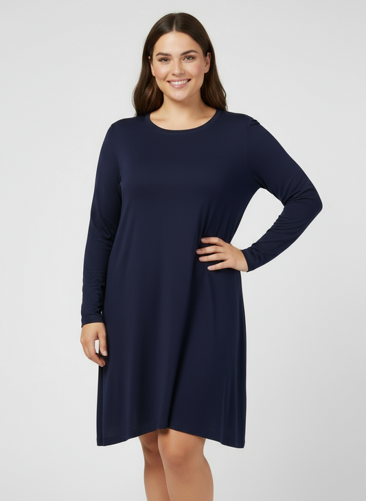 Modré úpletové šaty Benetton vel. 40/42 |second hand|