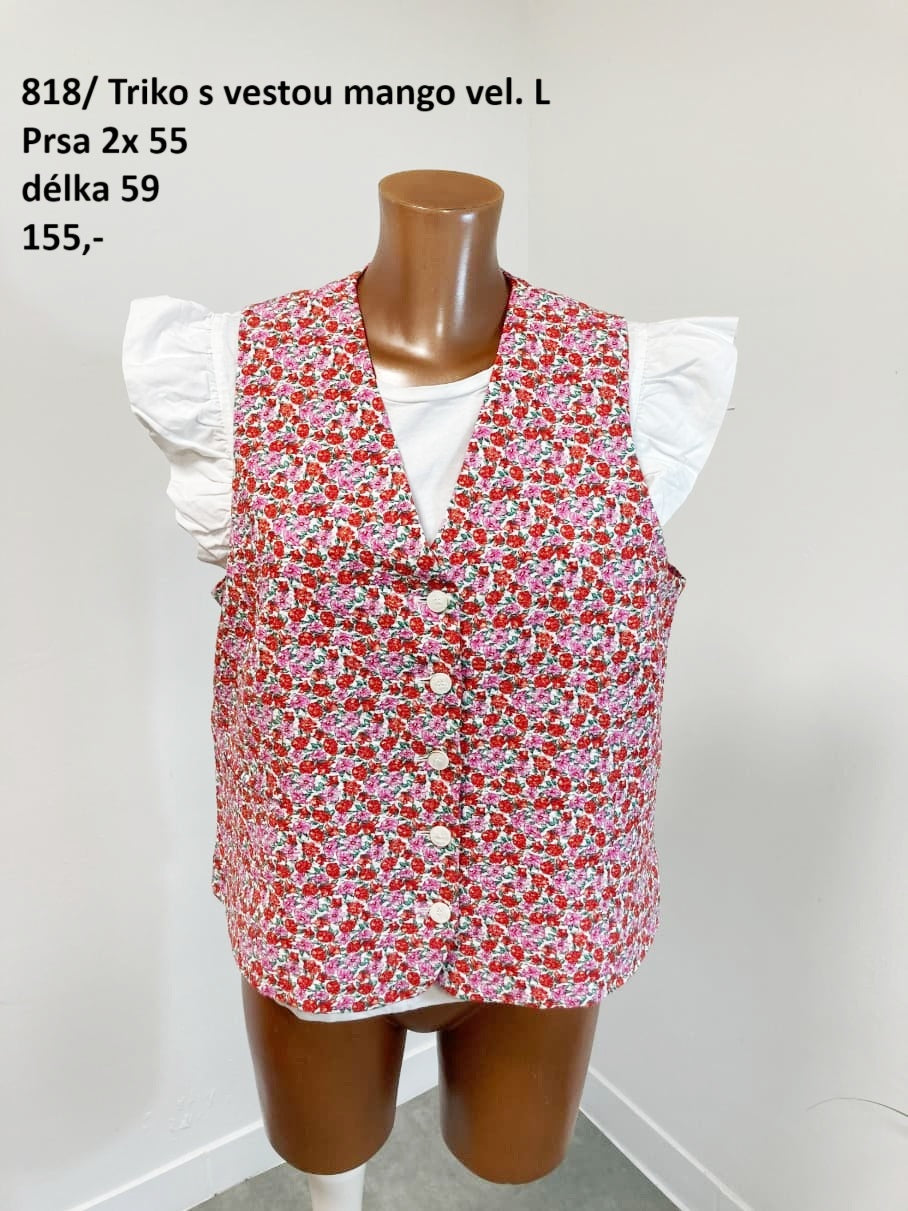 Triko s vestou mango vel. L |second hand|