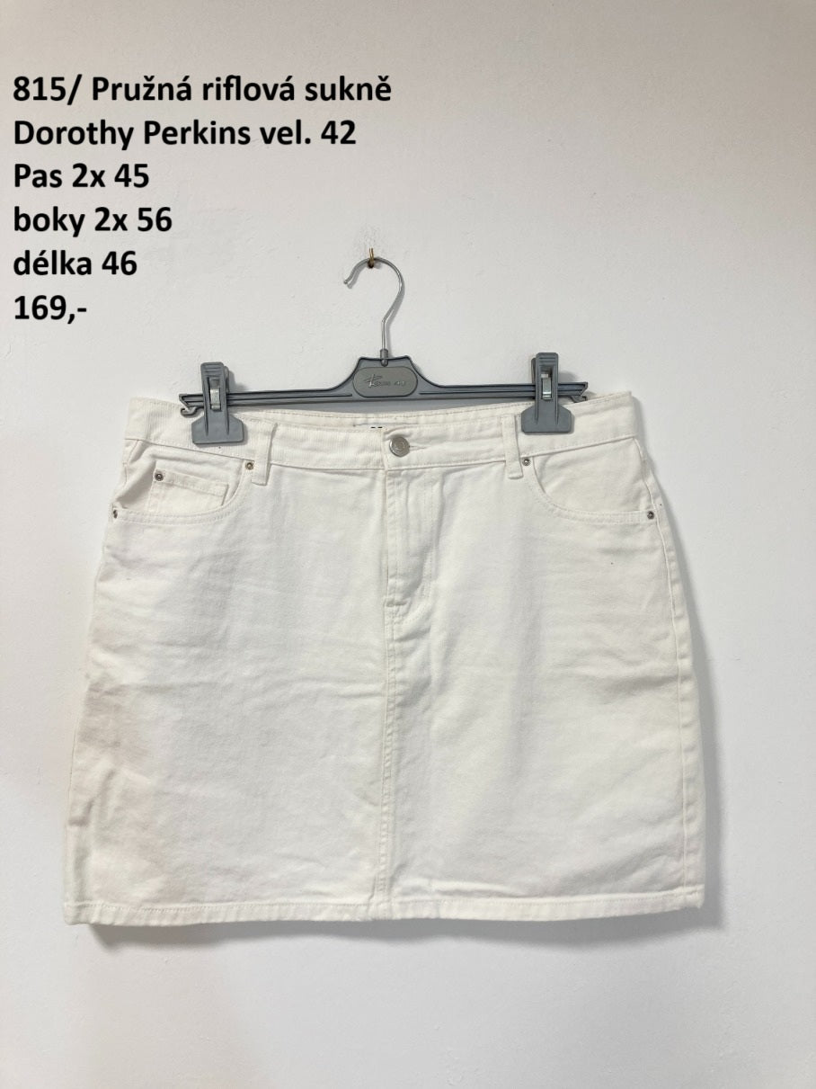 Pružná riflová sukně Dorothy Perkins vel. 42 |second hand|