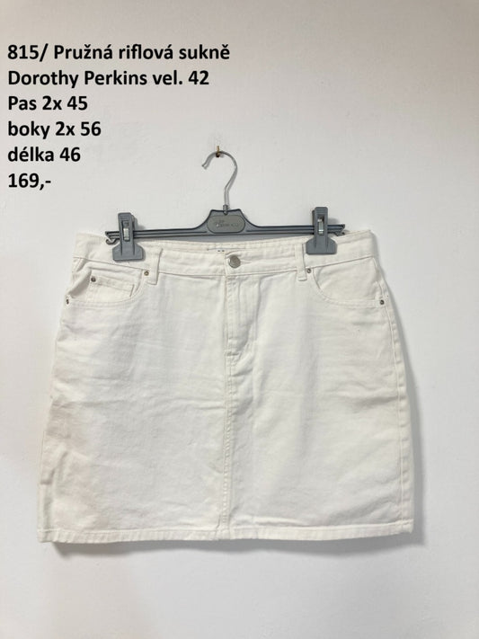 Pružná riflová sukně Dorothy Perkins vel. 42 |second hand|