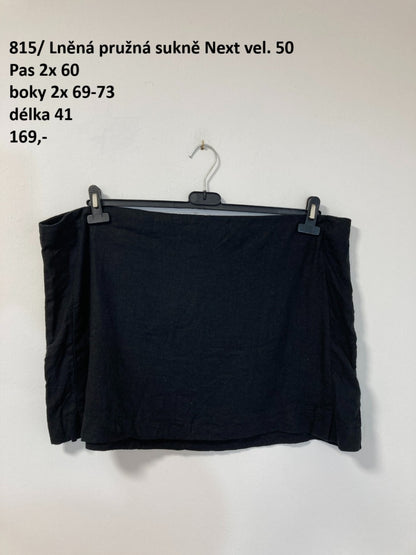 Lněná pružná sukně Next vel. 50 |second hand|