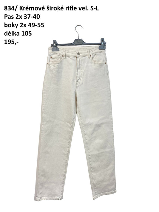 Krémové rifle vel. M/L |second hand|