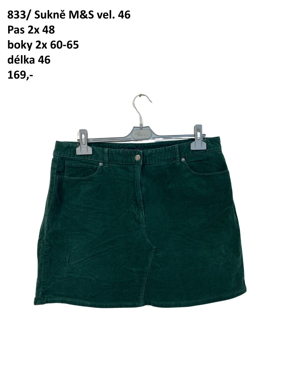 Manžestráková sukně M&S vel. 46 |second hand|