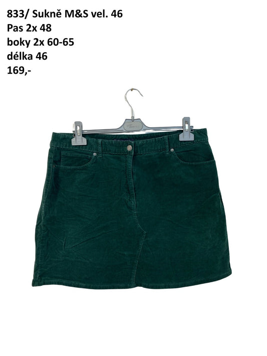 Manžestráková sukně M&S vel. 46 |second hand|