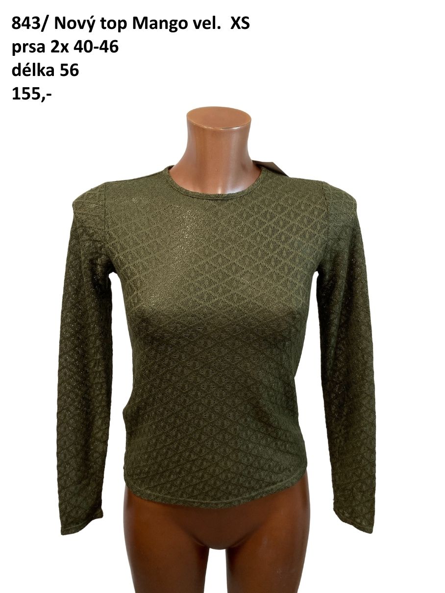 Nový top Mango vel. XS |second hand|