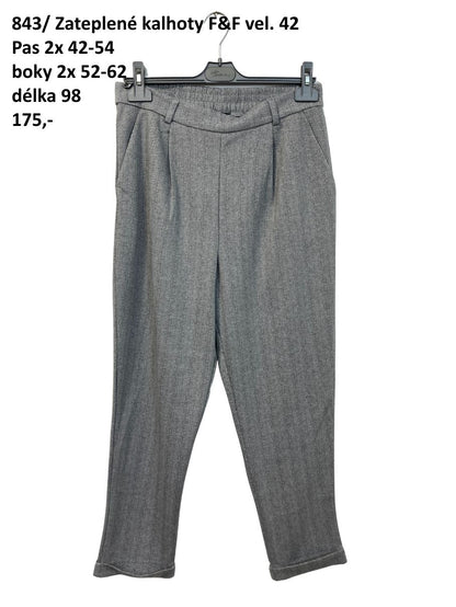 Zateplené kalhoty F&F vel. 42 |second hand|