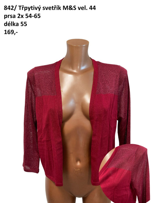 Třpytivý svetřík M&S vel. 44 |second hand|