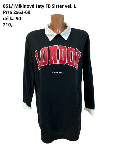 Mikinové šaty FB Sister vel. L |second hand|