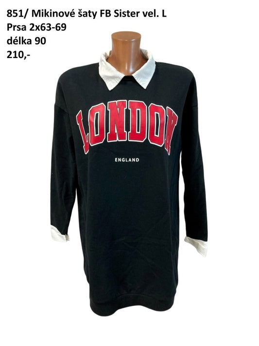 Mikinové šaty FB Sister vel. L |second hand|
