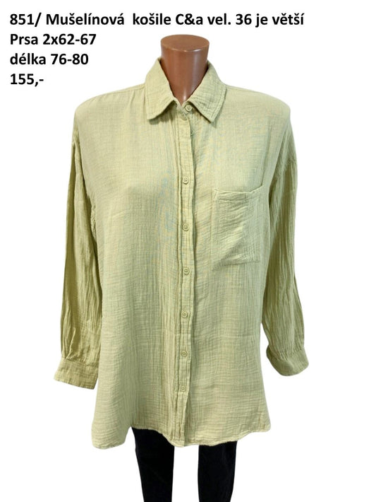 Mušelínová košile C&A vel. 36 |second hand|