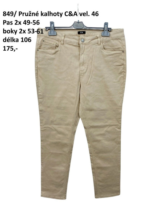 Pružné kalhoty C&A vel. 46 |second hand|