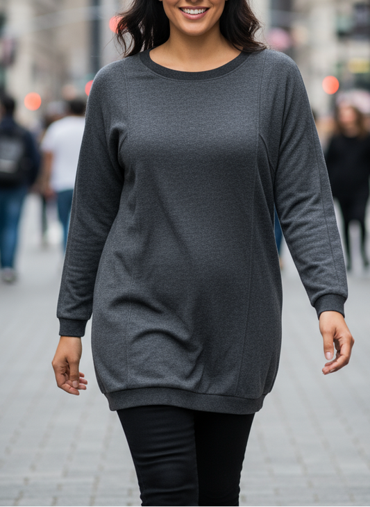 Dlouhá mikina Amisu vel. M/L |second hand|