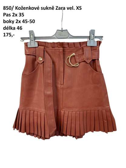 Koženková sukně Zara vel. XS |second hand|