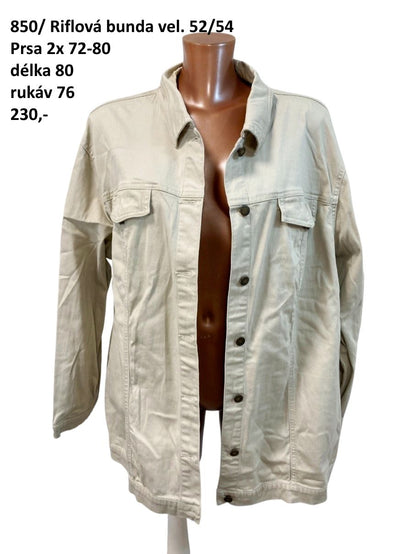 Riflová bunda vel. 52/54 |second hand|