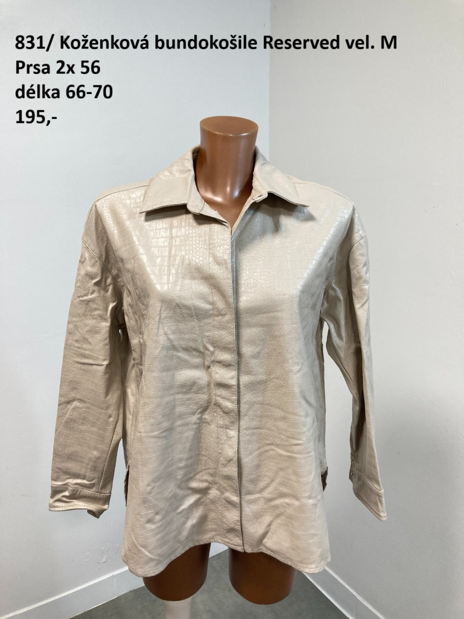 Koženková bundokošile Reserved vel. M (second hand)