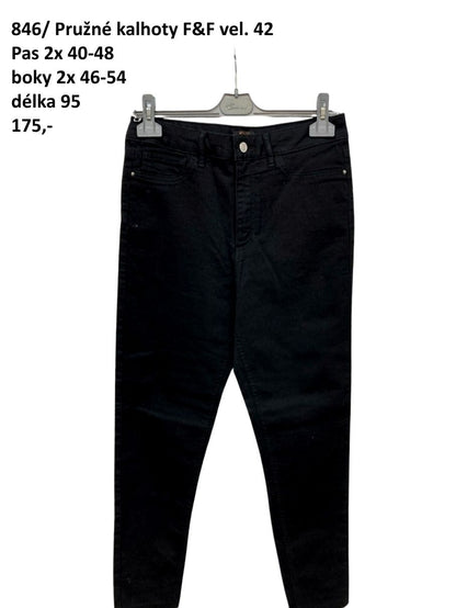 Pružné kalhoty F&F vel. 42 |second hand|