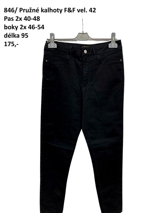Pružné kalhoty F&F vel. 42 |second hand|