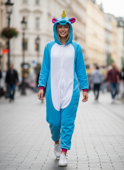 Plyšákový overal jednorožec vel. S/M |second hand|