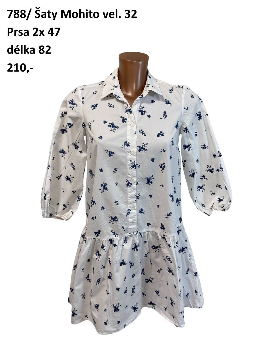 Košilové šaty Mohito vel. 32 |second hand|