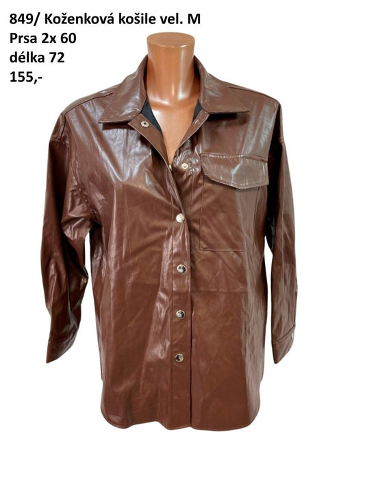 Koženková košile vel. M |second hand|