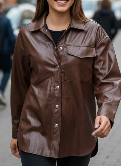 Koženková košile vel. M |second hand|